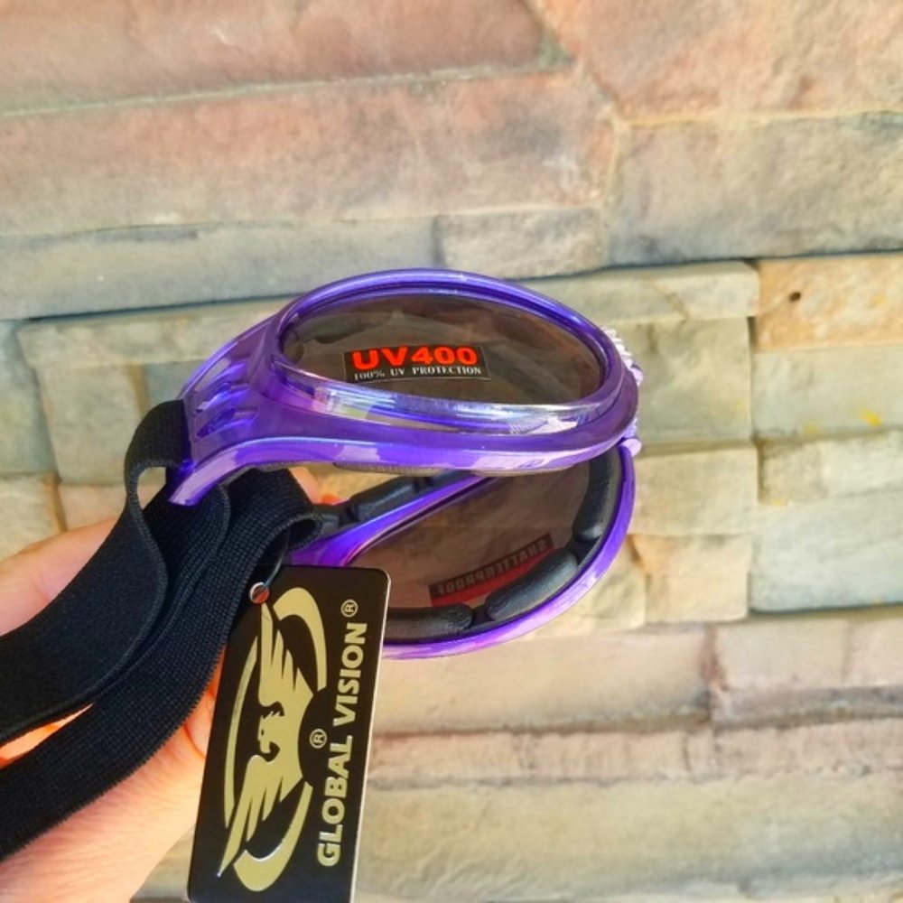 Motorcycle Women Goggles Purple Safari Summer NWT